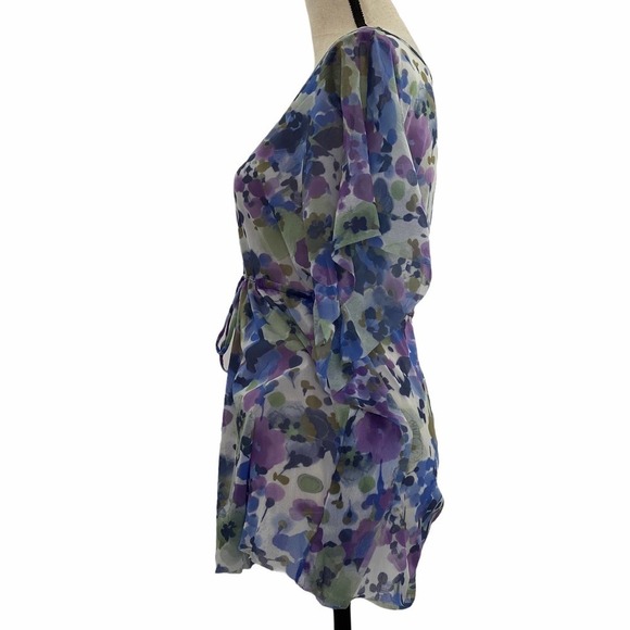 SWEET Pea Motherhood Maternity Floral Blouse Large - Picture 2 of 11